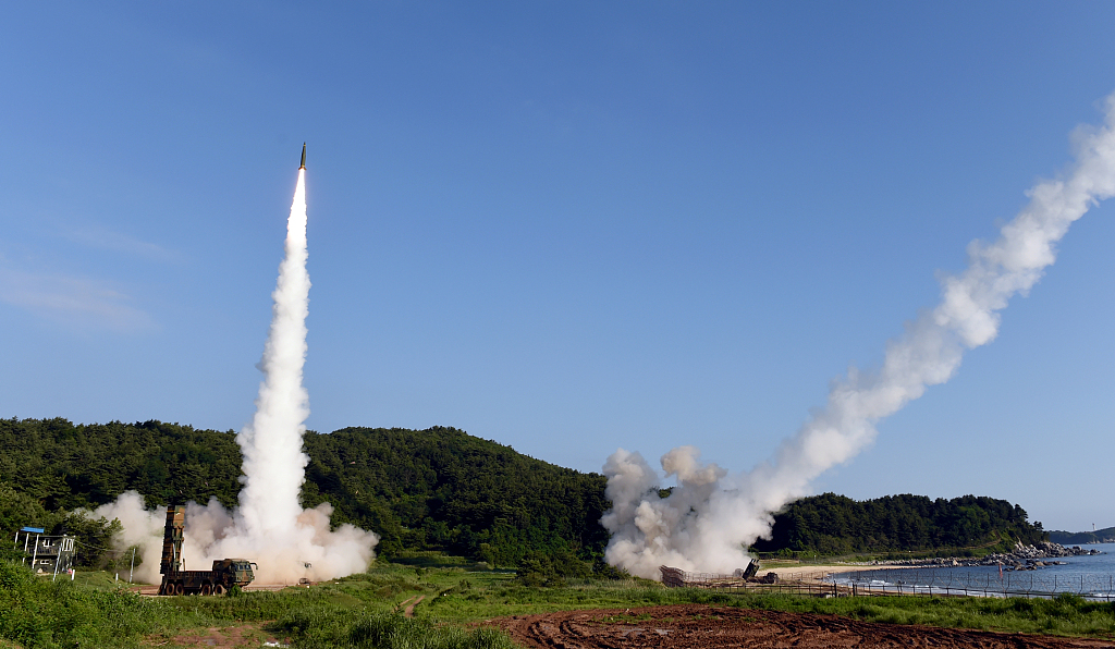 2017年7月5日，韩美实施拦截弹道导弹训练。（资料图）