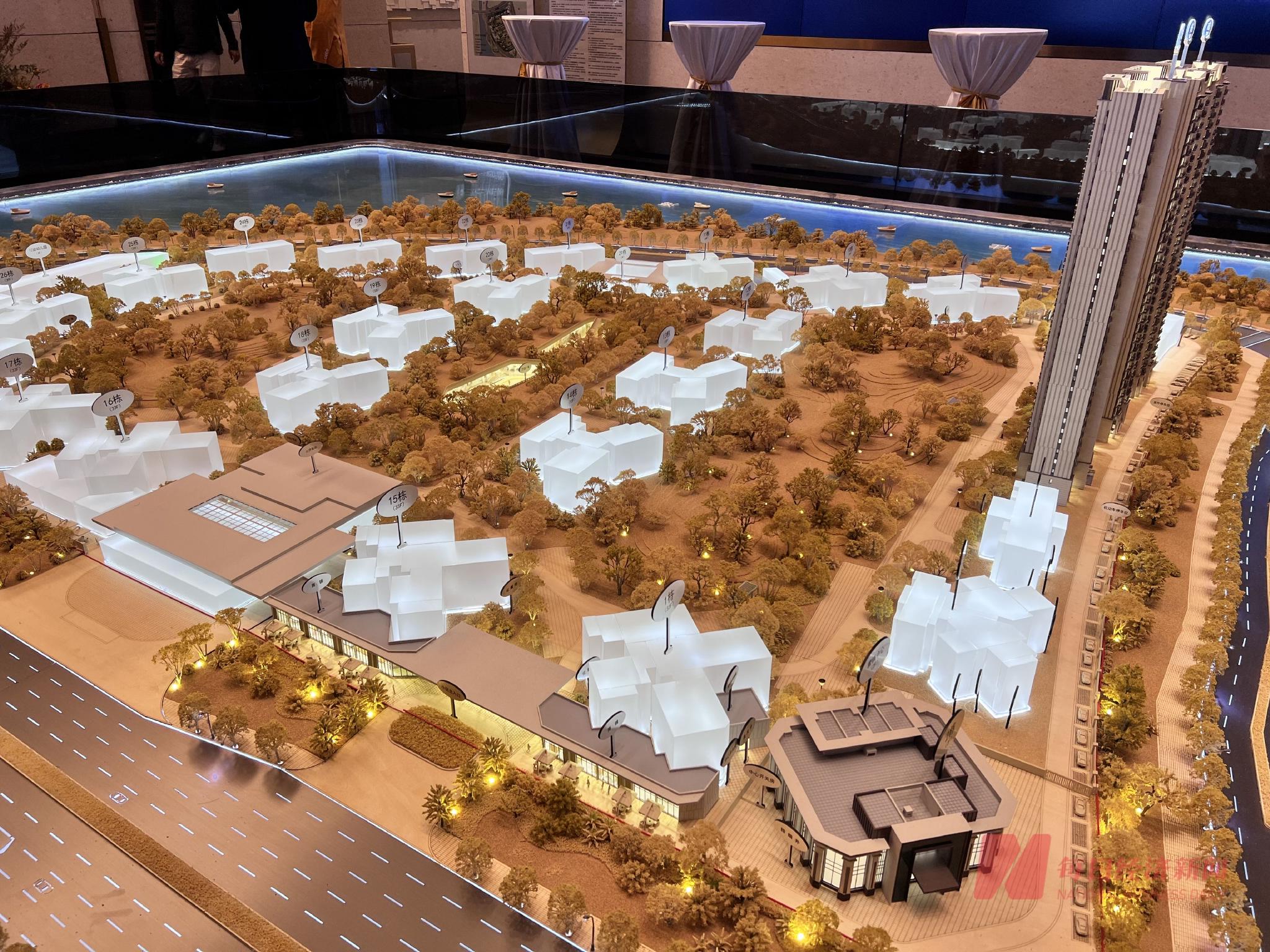 五礦萬境水岸銷售中心沙盤 片來源:每經記者 黃婉銀 攝