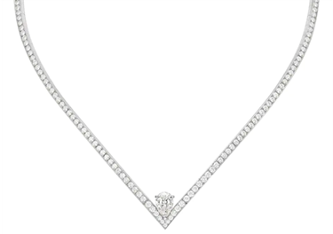 CHAUMET Joséphine约瑟芬皇后系列白鹭白金项链 (根据钻石4C实际定价)