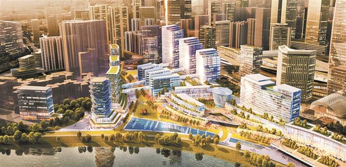 图为此次活动中罗湖区亮出的“1块宝地”——紧挨罗湖口岸的B1地块开发效果示意图(以政府最终公告为准)。