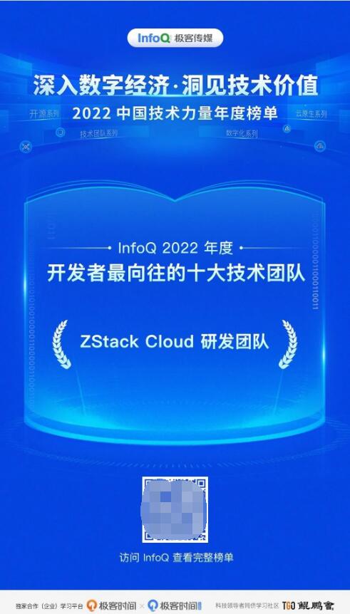 infoq 中国技术力量年度榜单揭晓,zstack 收获2大奖项