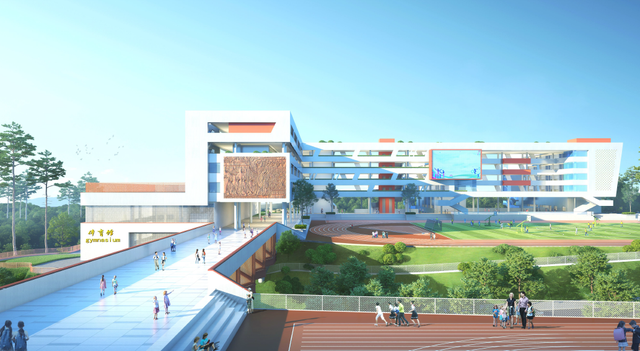 两江新村实验学校效果图。