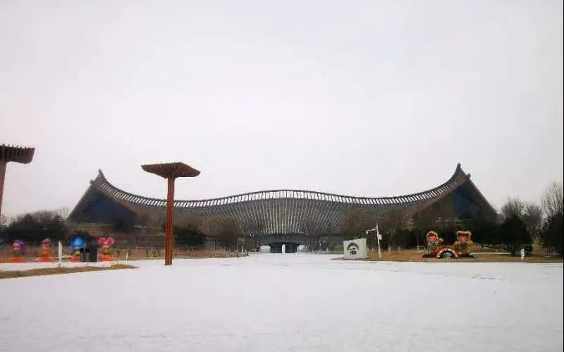 ▲延庆世园公园降雪。受访者供图