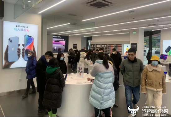 春节期间消费者在重庆JD Ehome店内选购Apple产品