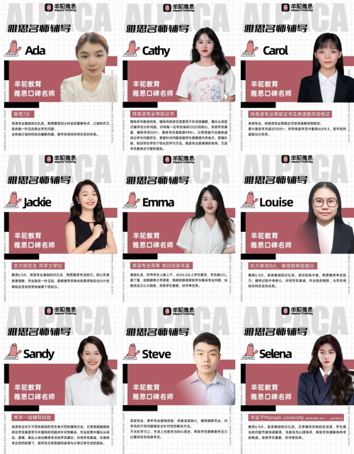 羊驼教育雅思辅导老师天团