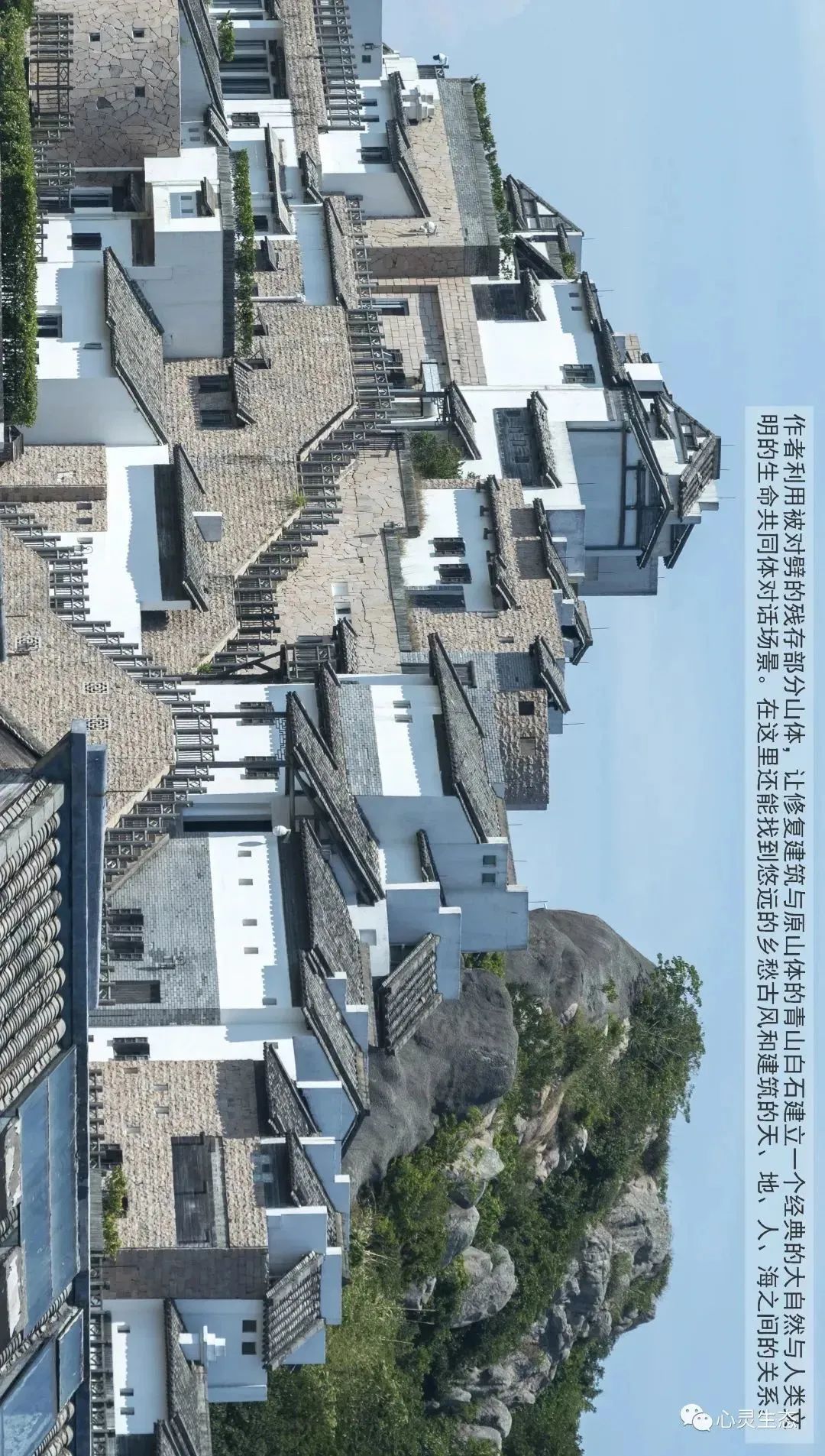 △朱仁民在修复前的裸崖陡壁现状中踏勘。