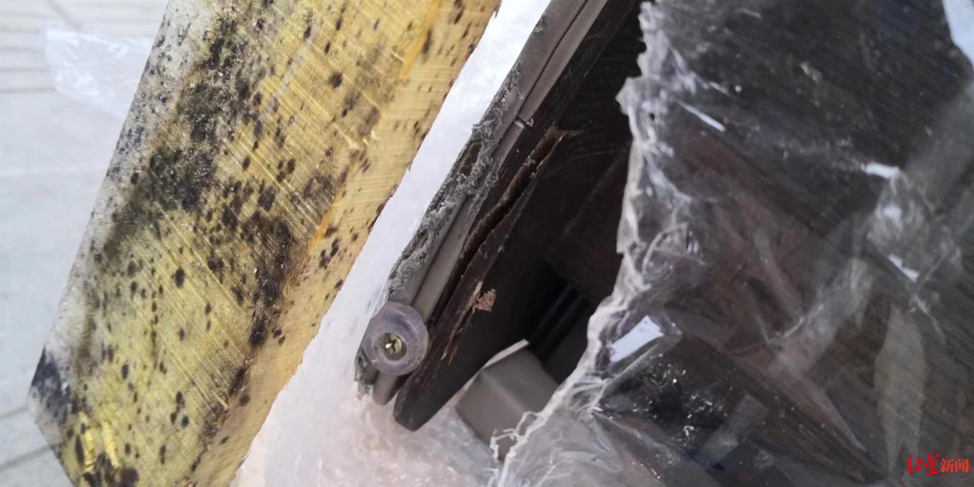 ▲斗柜一角发生破裂