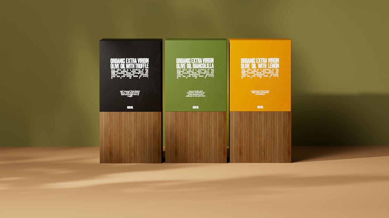 包装设计（尽显特色的橄榄油包装设计，包装设计案例分享第57集）橄榄油的包装哪种更好吃，