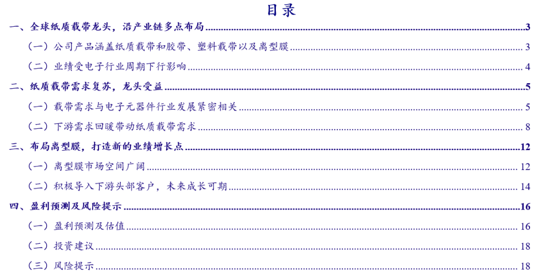 【银河电子高峰/钱德胜】公司深度丨洁美科技 (002859):全球纸质载带龙头,布局离型膜打造新业绩增长点