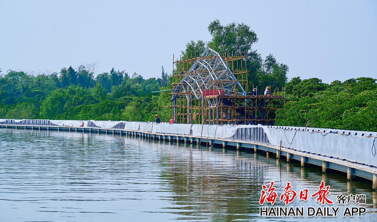 海南东寨港科研观测塔“月之塔”项目基础工程完工6 海南东寨港科研观测塔“月之塔”项目基础工程完工