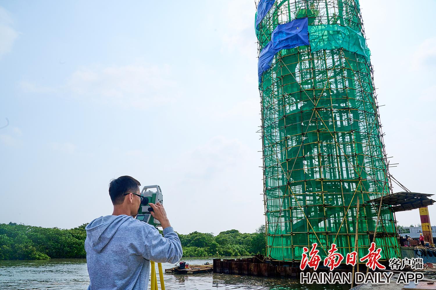 海南东寨港科研观测塔“月之塔”项目基础工程完工 海南东寨港科研观测塔“月之塔”项目基础工程完工