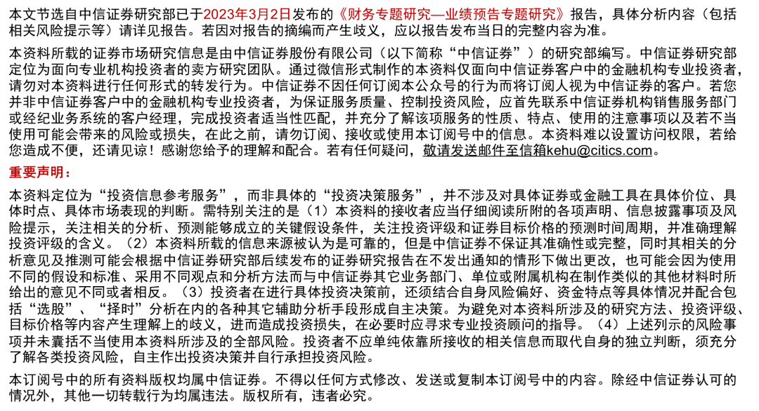 财务丨业绩预告专题研究