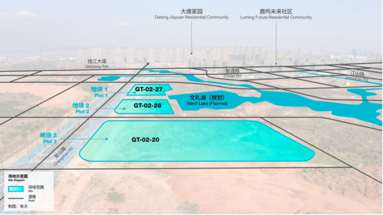 标段#1文礼湖地标场地示意图 ©有方