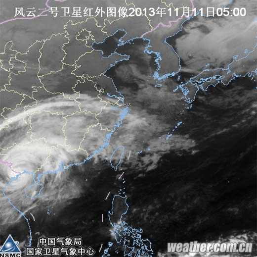 台风“海燕”卫星云图动画 图/国家卫星气象中心
