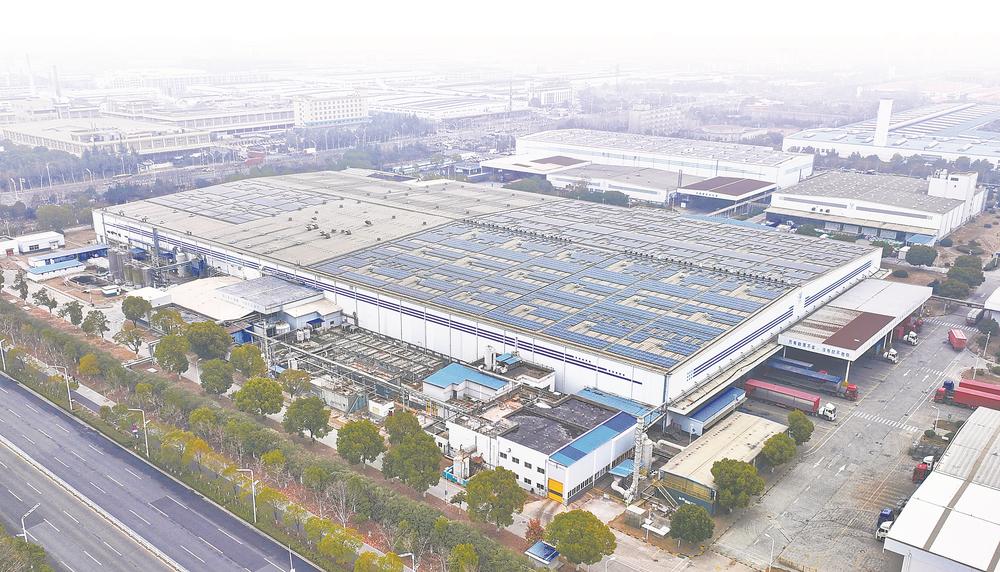 航拍的合肥市经开区联合利华综合生产基地。记者 程 兆 摄