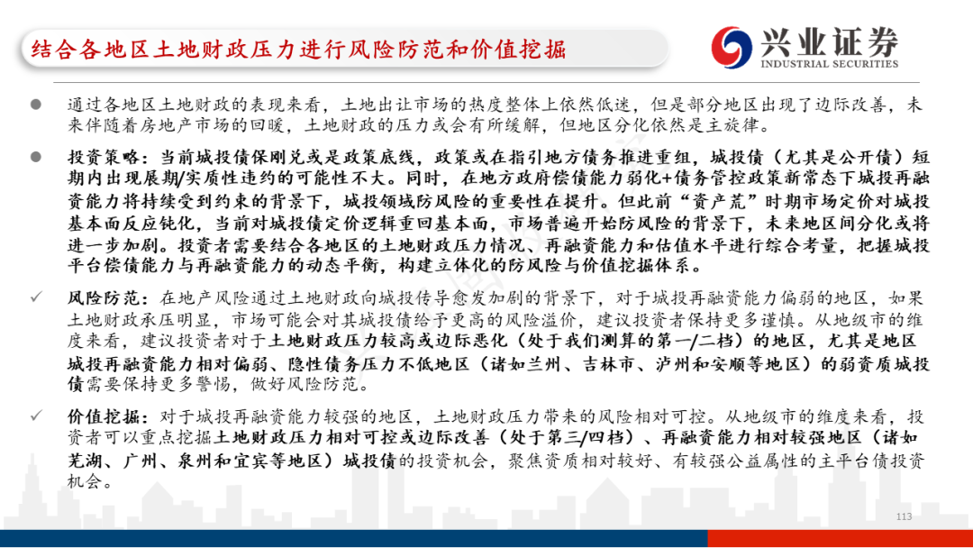 【兴证固收.信用】各地区土地财政压力触底了吗?——地级市维度跟踪