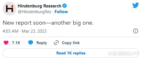 精准做空阿达尼后 兴登堡发布“死亡预告”：已锁定下一个大目标