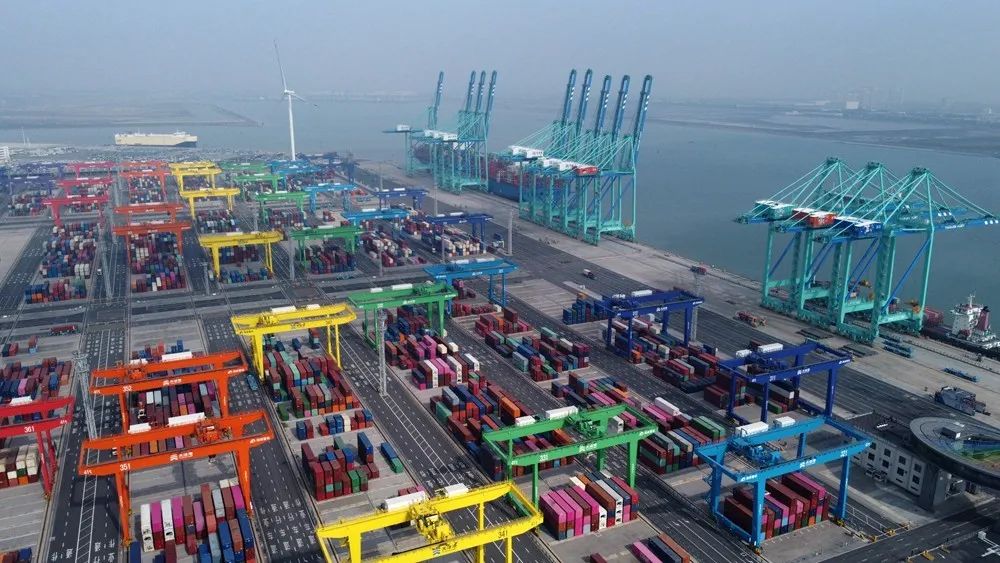 天津港“智慧零碳”碼頭 圖片來源：新華社