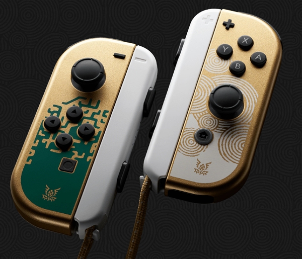 任天堂《塞尔达传说：王国之泪》限定版Switch发布！金黄手柄太酷炫