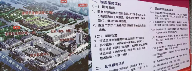 金泽物流园示意图及经营概况