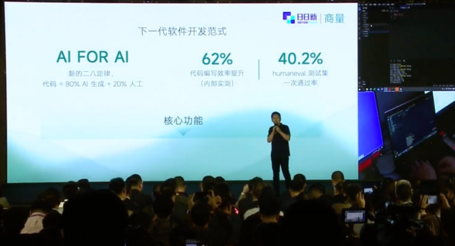 商汤加入ai大战 首次实时演示大模型体系 代码编写效率提升62