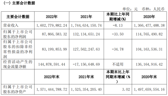 丽岛新材2022年扣非净利润下滑34.78%至8320万元 新能源业务募资计划遭问询