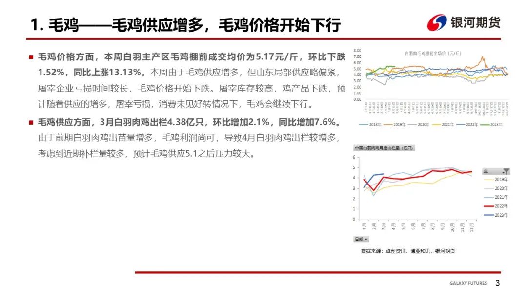 【鸡肉周报】鸡苗和肉鸡进入下跌通道 肉鸡分割品偏弱