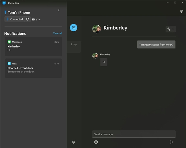 iPhone、Win11正式打通:能在电脑上接打电话、收发信息了