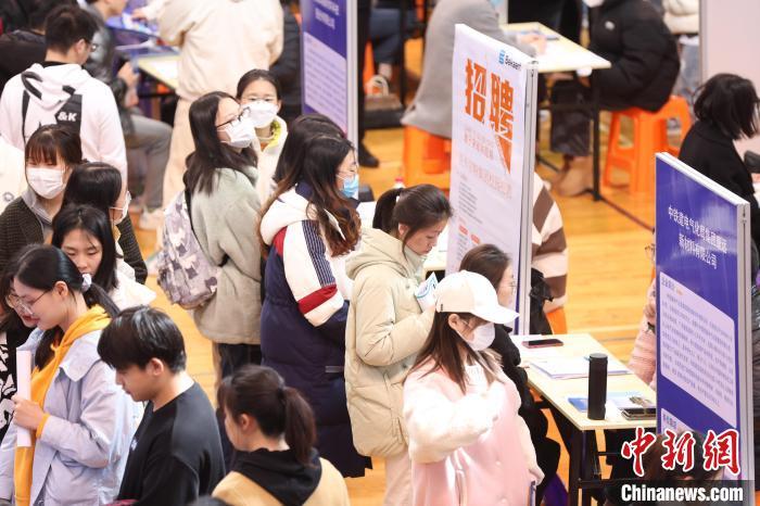 资料图:大学生招聘会现场。林宁 摄
