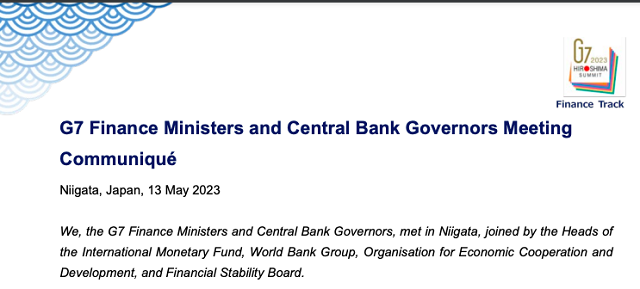 G7财长会议对美国债务危机发出警告：全球经济不确定性将加剧