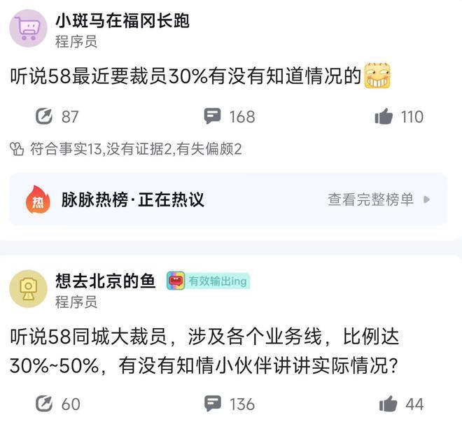 58同城大规模裁员,比例达30%~50%