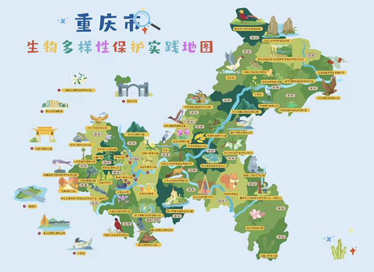 重慶首次發布生物多樣性地圖 中心城區就有多處實踐地