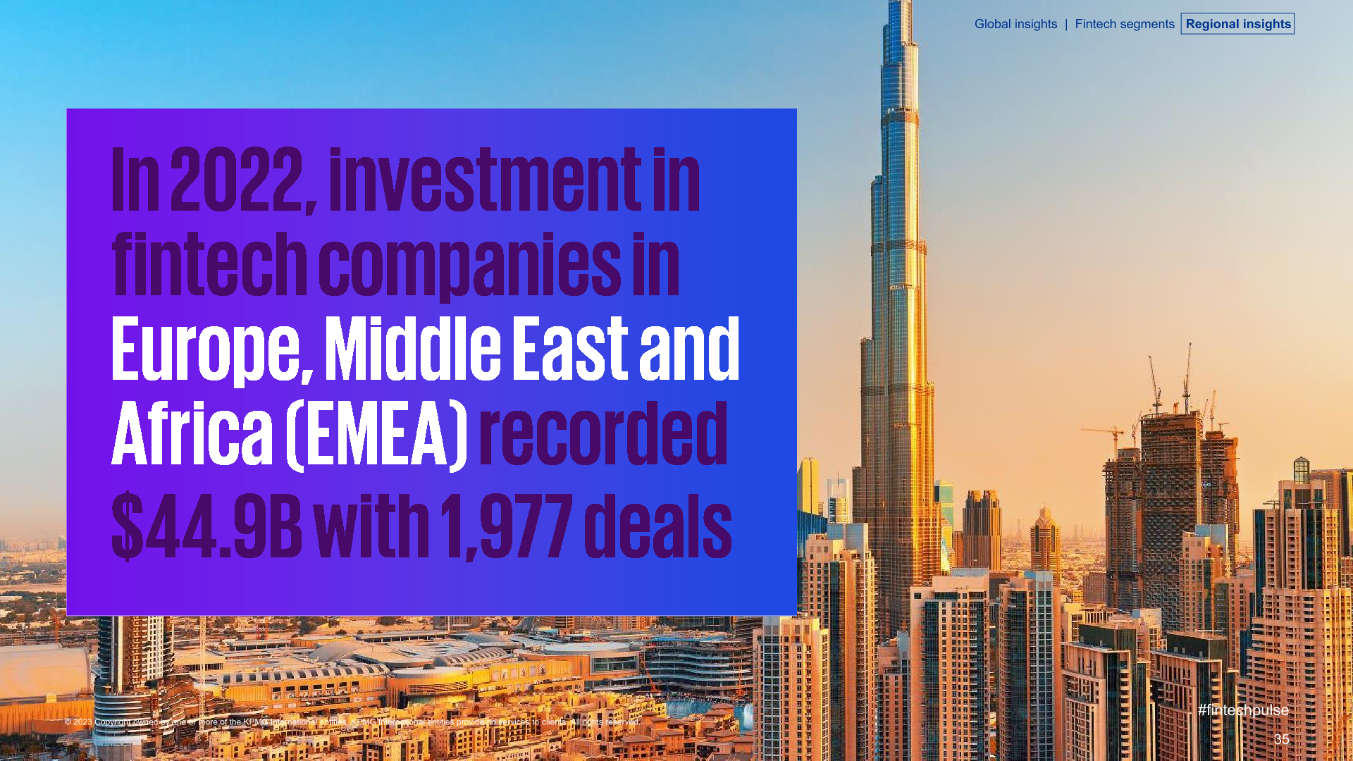 KPMG：2022年全球金融科技产业投资报告