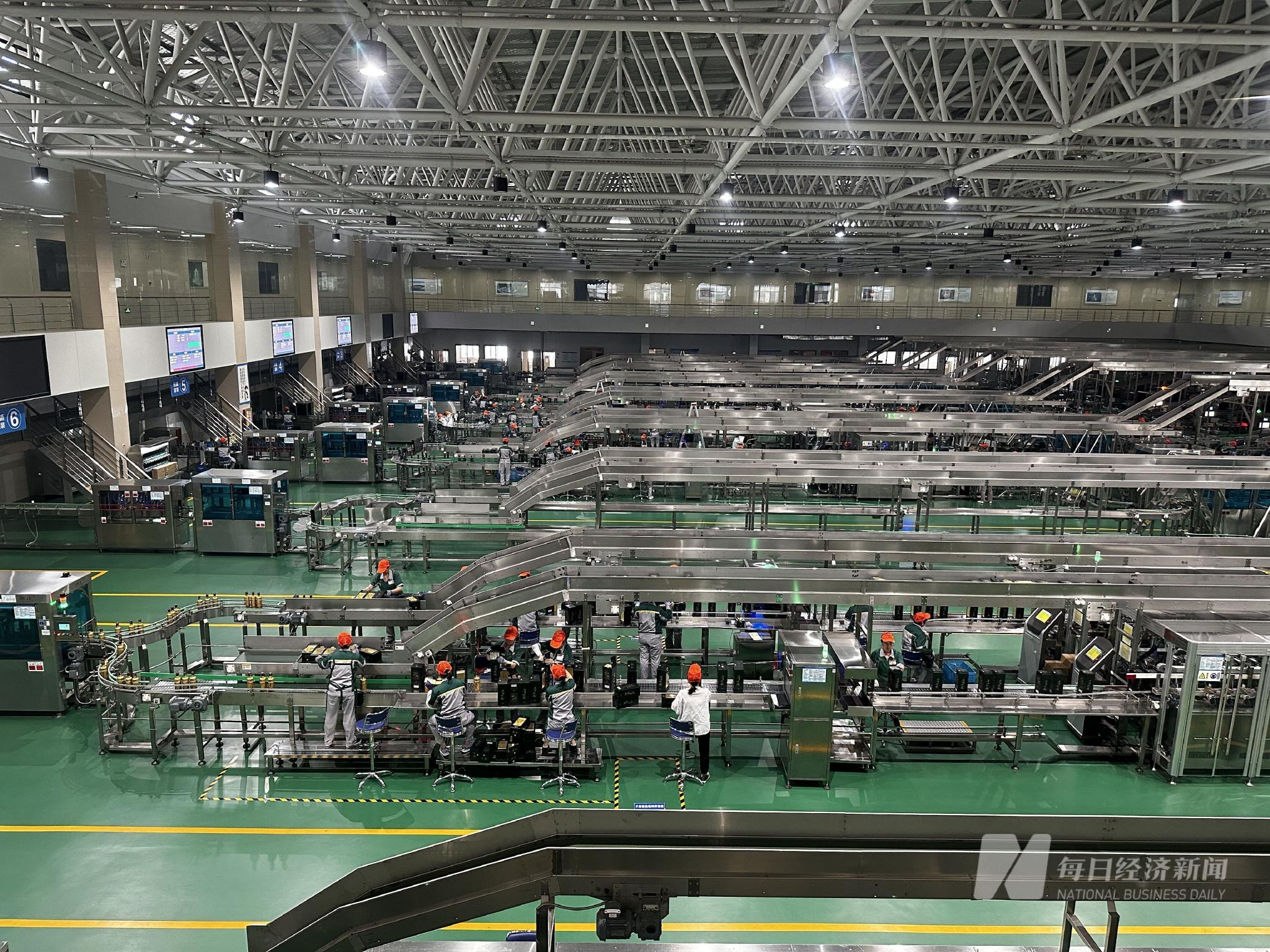 安徽迎驾贡酒封装产线 每经实习记者 黄海 摄