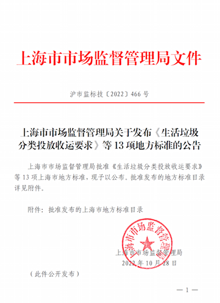 圖說：上海市地方標準《生活垃圾分類投放收運要求》已正式實施 來源／採訪對象供圖（下同）