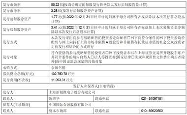 上海新相微电子股份有限公司首次公开发行股票并在科创板上市招股说明书提示性公告