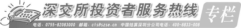 深交所投资者服务热线专栏