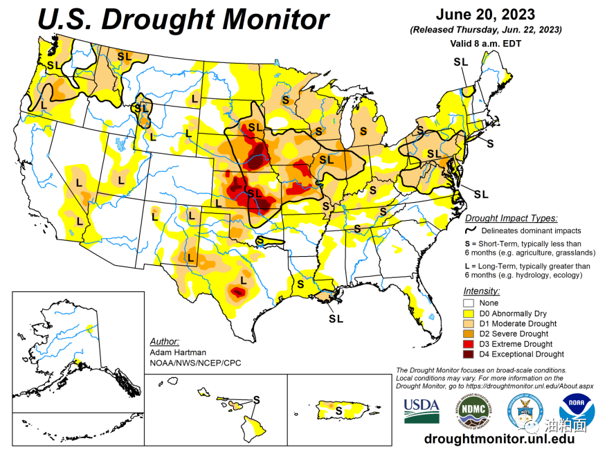 美国中西部干旱扩大