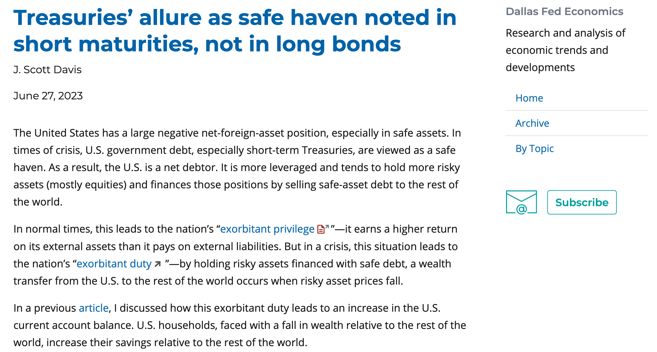 还在买美债避险？达拉斯联储：并非所有美国国债都“真正安全”