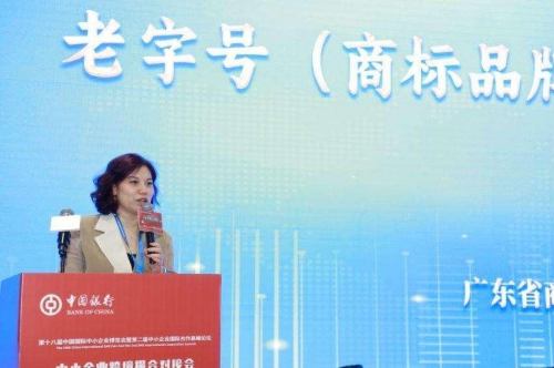 （广东省商业联合会常务副会长兼秘书长贾定艳致辞）