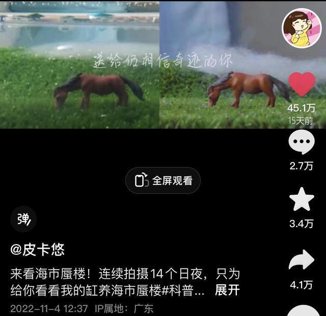 看左边，海市蜃楼出现了！抖音@皮卡悠