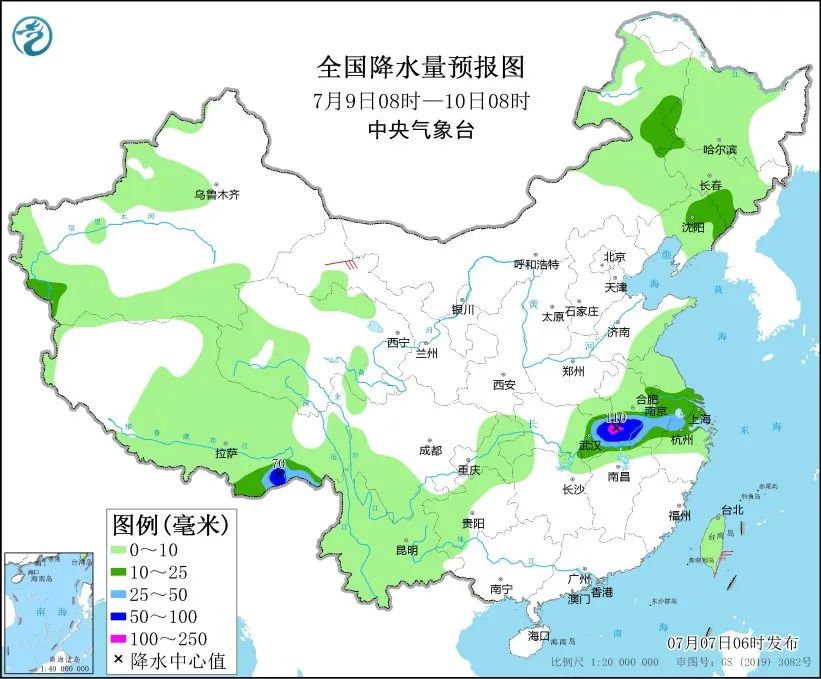 未来三天全国天气预报(7月7日)