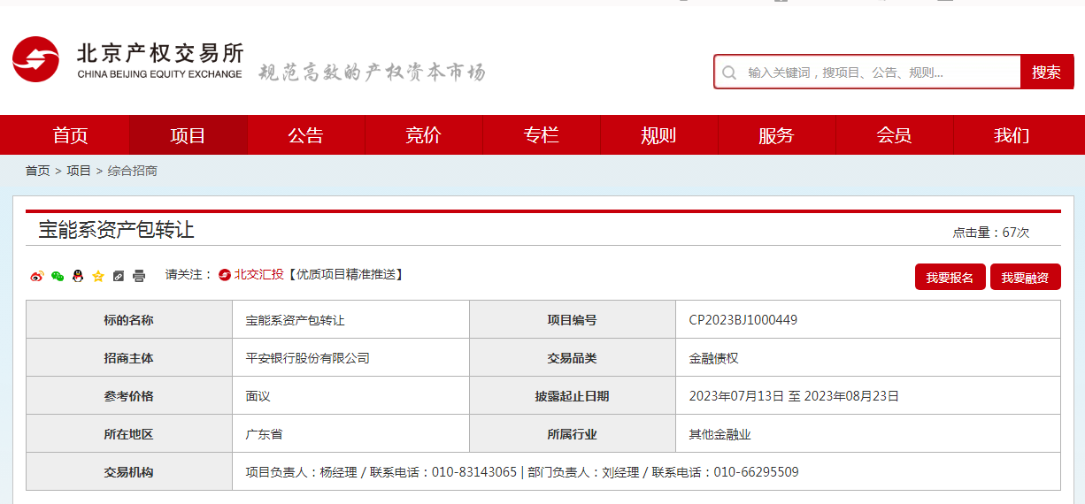 来源:北京产权交易所网站