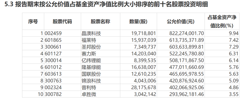 广发小盘成长(LOF)今年二季度末前十大重仓股