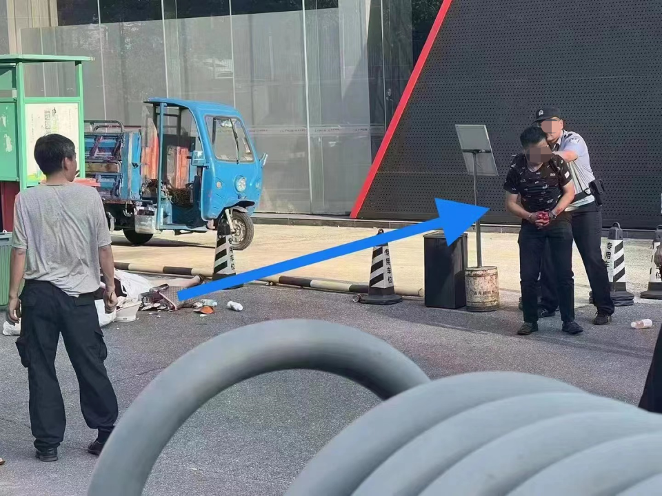 (贺敏被抓 图/受访者提供)