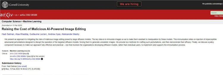 麻省理工学院开发“PhotoGuard”技术, 保护图像免受恶意 AI 编辑
