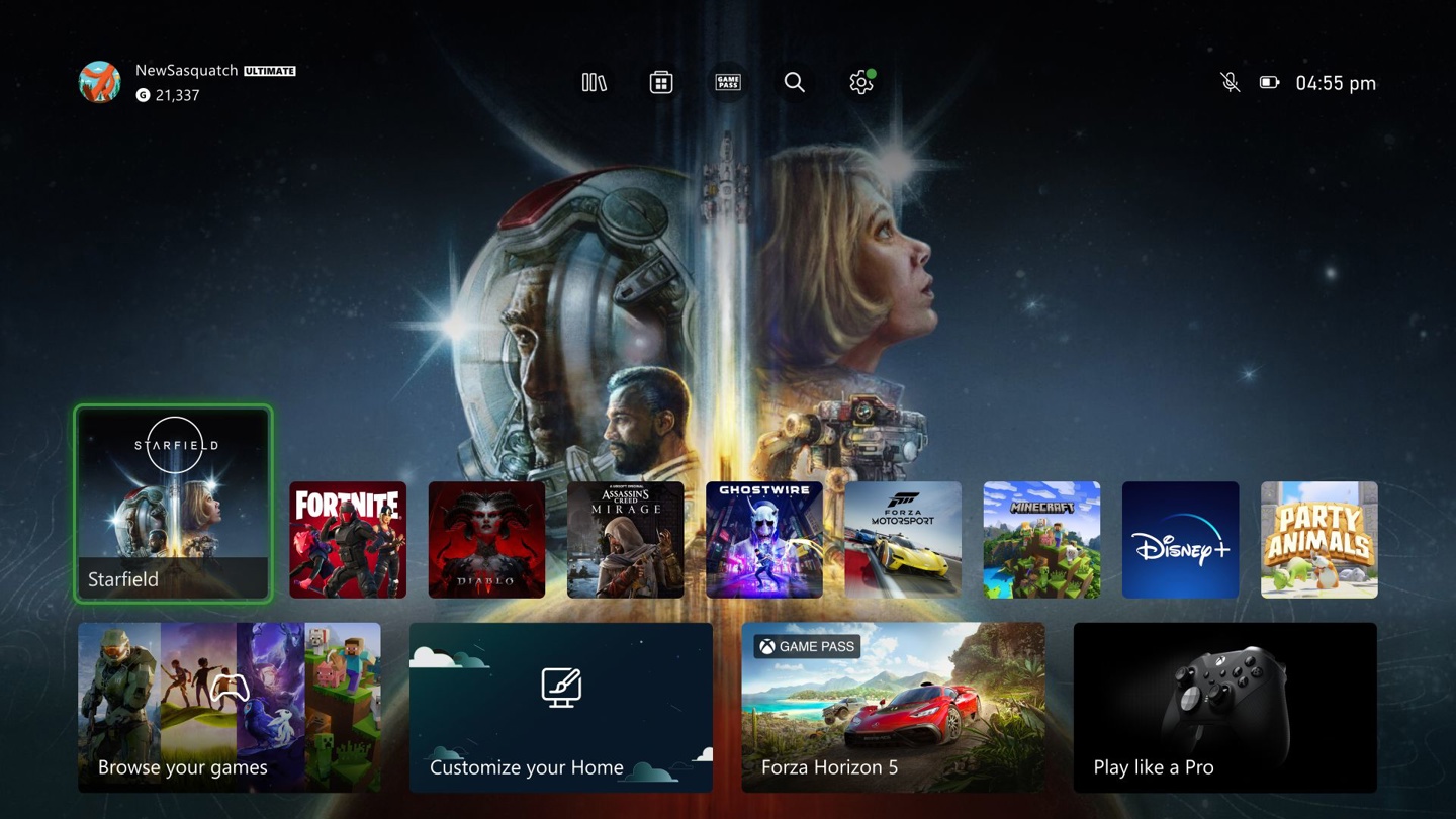 微软 Xbox 新首页 UI 现已开始正式推送