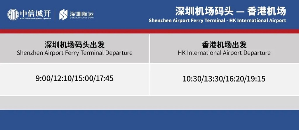 船班时刻表。