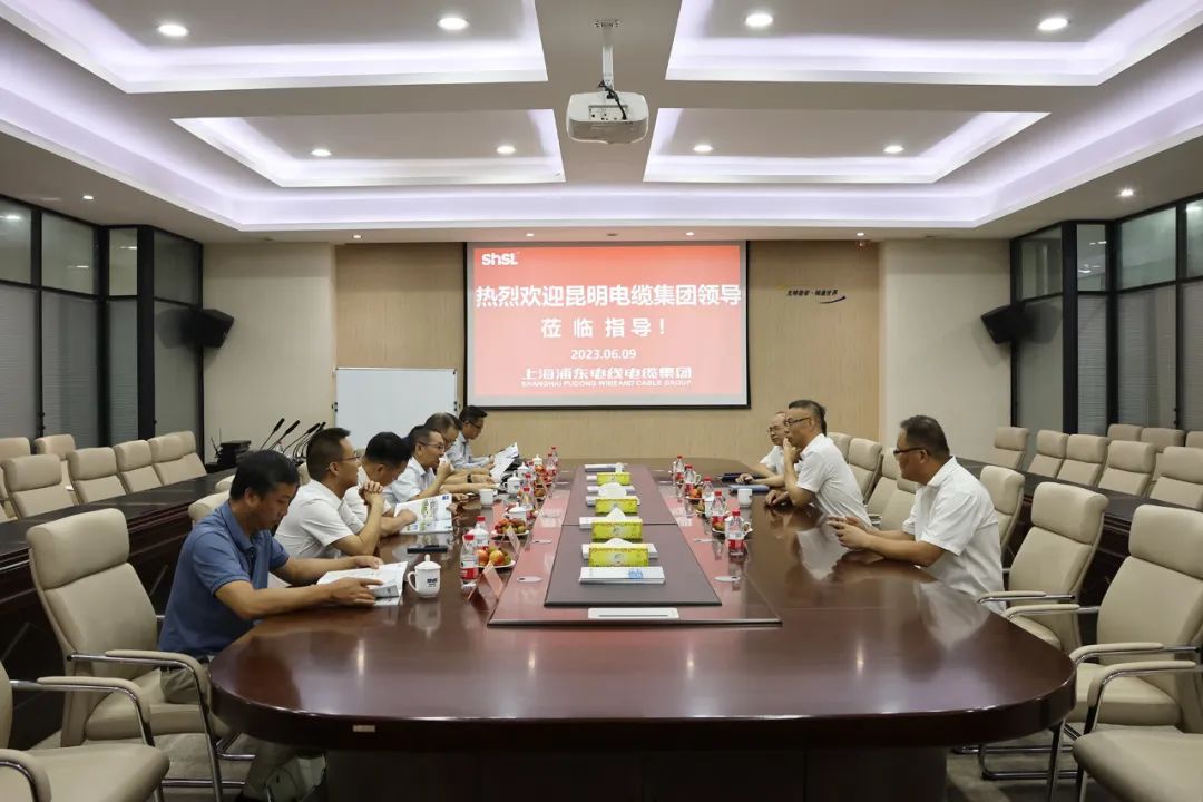 (图为上海浦东电线电缆集团与昆明电缆集团双方领导分享会)