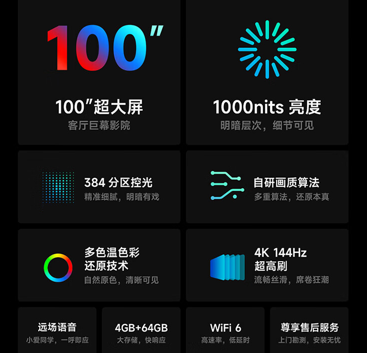 小米电视 S Pro 100 英寸巨屏上架：新品到手价 17999 元，赠小米电视音箱